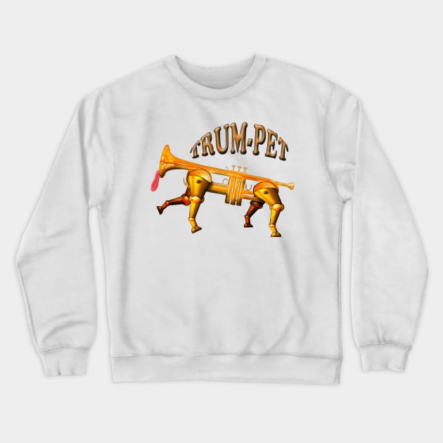 trum-pet Crewneck Sweatshirt by gruntpig